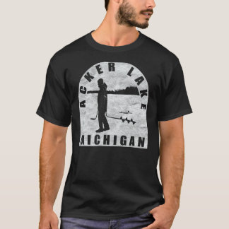 Acker Lake Ice Fishing Michigan T-Shirt