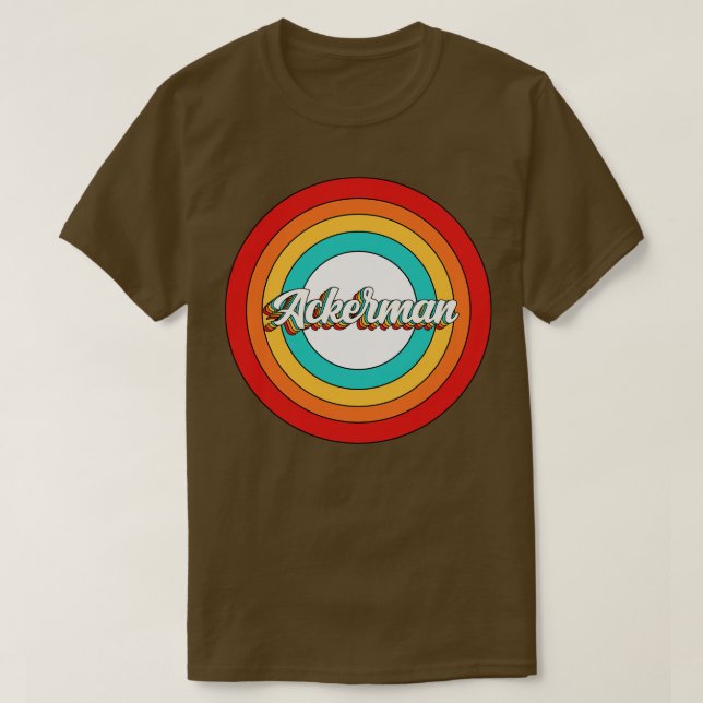 Ackerman Name Shirt Vintage Ackerman Circle (Design Front)