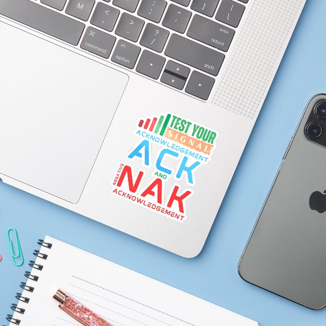 Acknowledgement ACK and NAK in Data Networking (Laptop w/ iPhone)