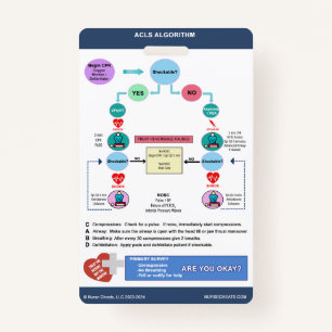 ACLS Algorithm by Nurse Cheats® Badge
