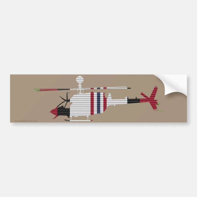 ACM Ribbon OH-58D Kiowa Warrior Bumper Sticker (Front)