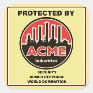 Acme Industries Security Sticker