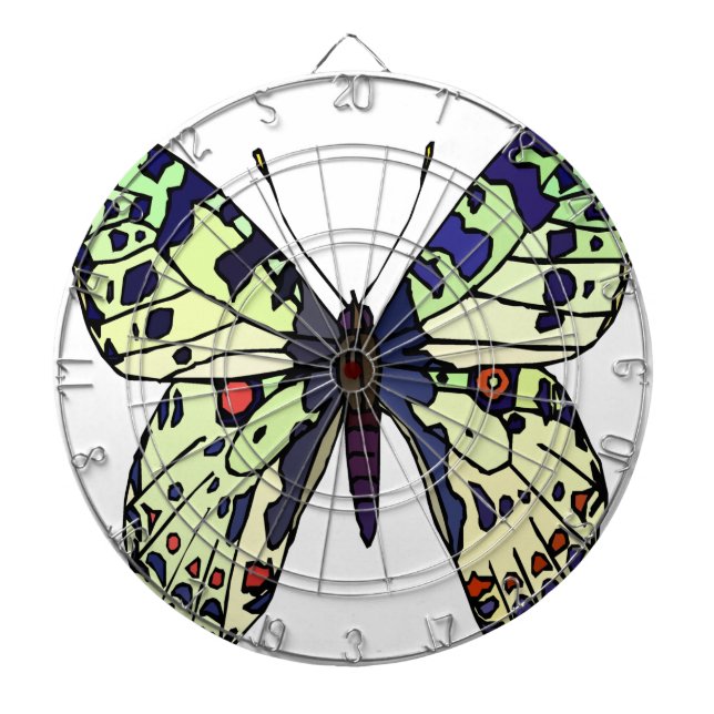 acolorful butterfly dartboard (Front)