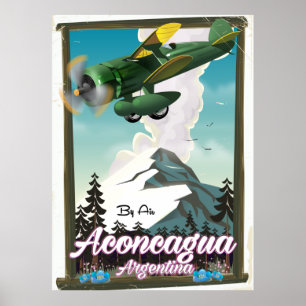 Aconcagua Argentina travel poster