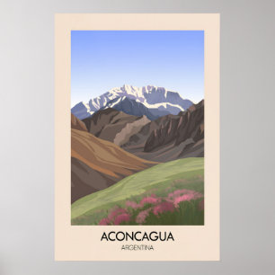 Aconcagua Argentina Travel Poster