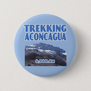 Aconcagua Mountain High Altitude Climbing 2 Inch Round Button