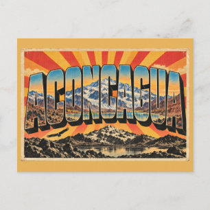 Aconcagua Provincial Park Mendoza Andes Peak Art Postcard