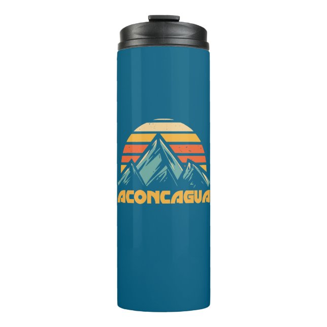 Aconcagua Retro Turquoise Thermal Tumbler (Front)