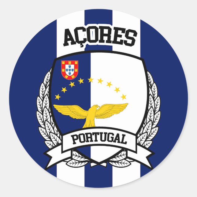 Açores Classic Round Sticker (Front)