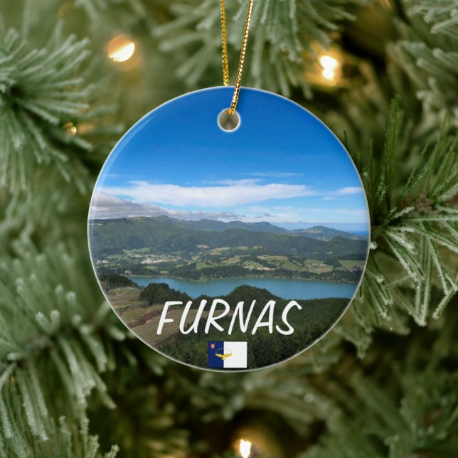Açores : Furnas Noël Ornement personnalisé (Arbre)