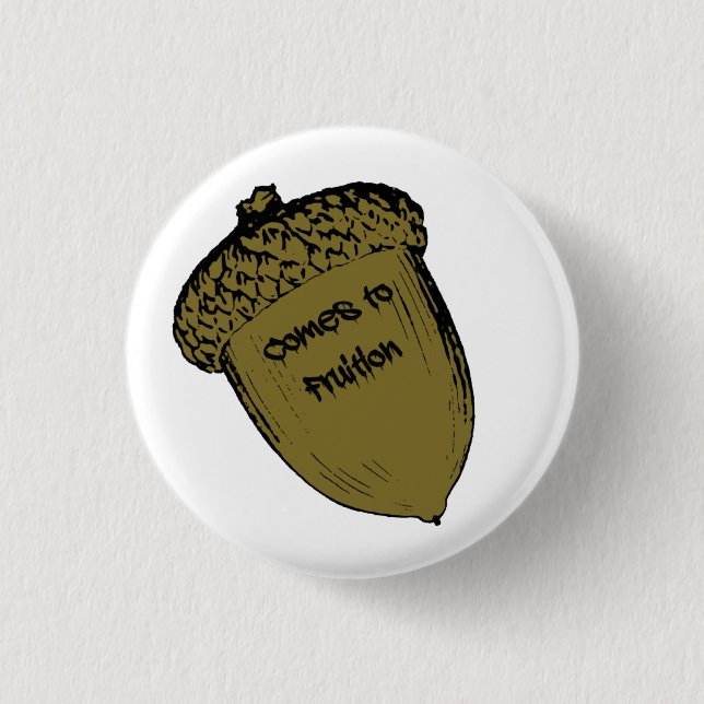 Acorn 1 Inch Round Button (Front)