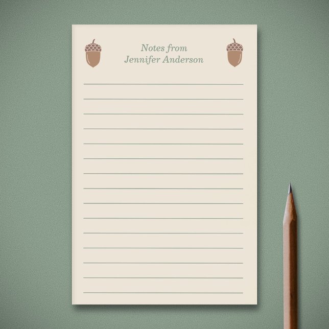 Acorn and Lines Post-it Notes (Acorn Post-it Notes)