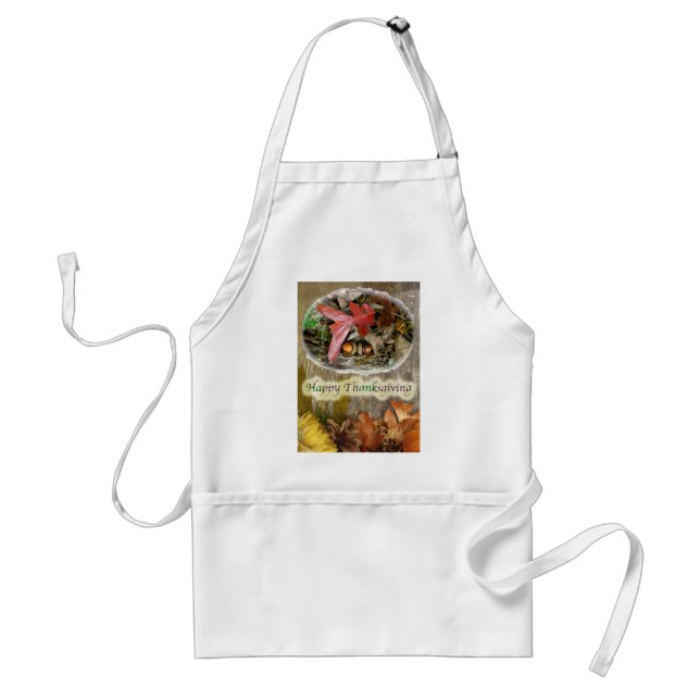 Acorn and Oak Leaf Thanksgiving Apron (Front)
