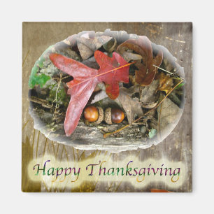 Acorn and Oak Leaf Thanksgiving Magnet