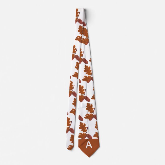 Acorn Autumn Colors Personalized  Tie (Back)