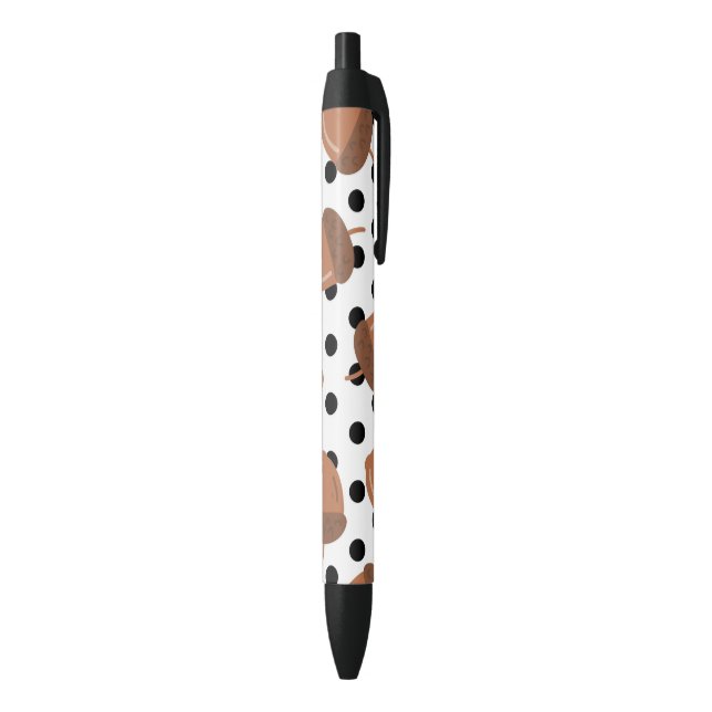 Acorn Black Dots Autumn Y2K Pattern  Ink Pen (Bottom (Vertical))