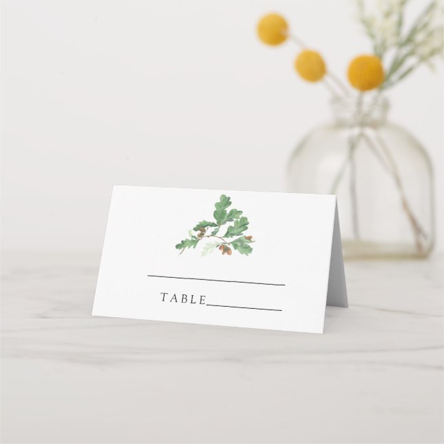 Acorn branch - fall wedding place cards (Front)