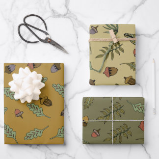 Acorn Bundle Wrapping Paper Sheet