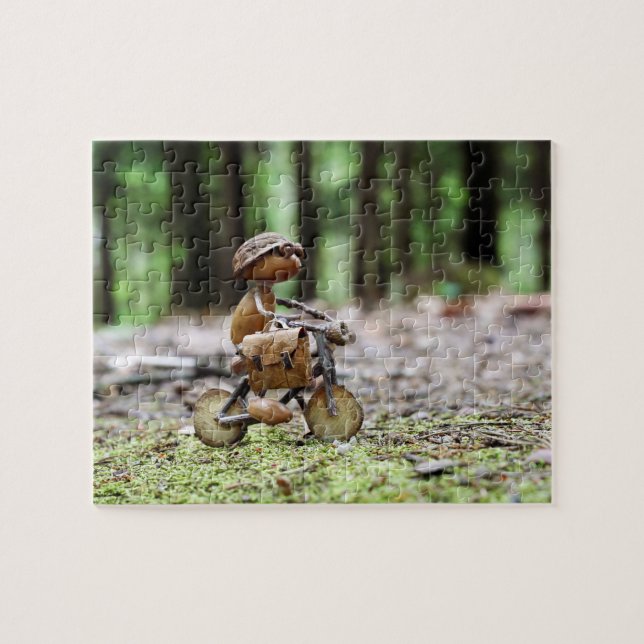 Acorn elf rider sur la moto pour travailler puzzle (Horizontal)