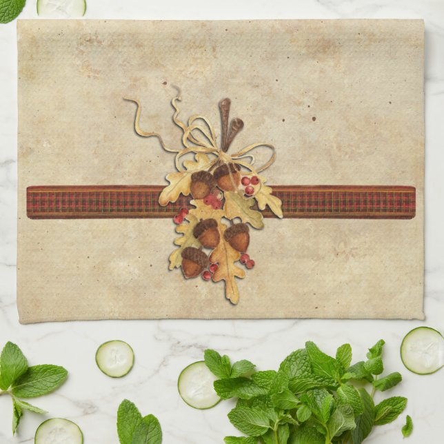 Acorn Kitchen Towel (Folded)
