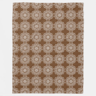 Acorn Mandala Fleece Blanket