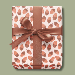 Acorn pattern wrapping paper sheet