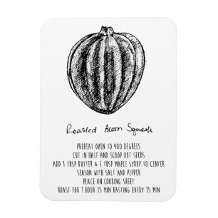 Acorn Rôti Squash Recette Magnet