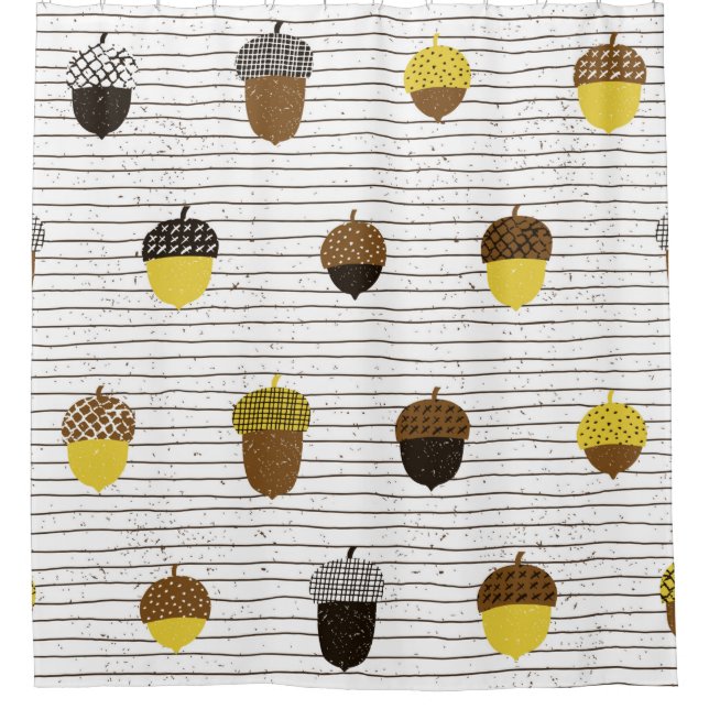 Acorn seamless pattern. Autumn surface decoration. (Front)