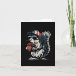 Acorn Squirrel With Patriotic Cap And Sungles Cost Card