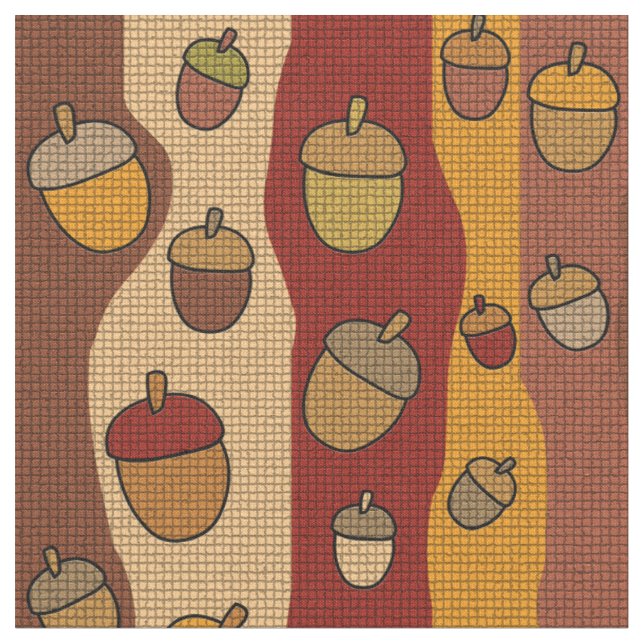 Acorn Stripes Tiled Fabric (Close Up)