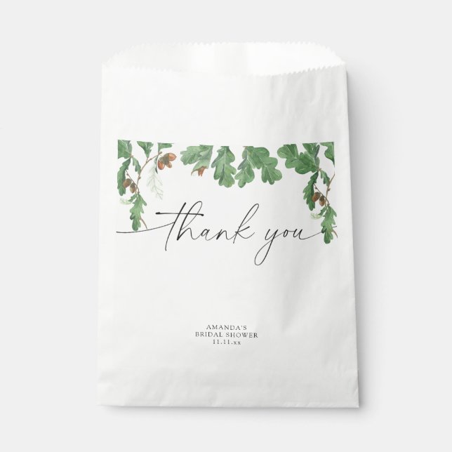 Acorn tree bridal shower favour bag (Front)