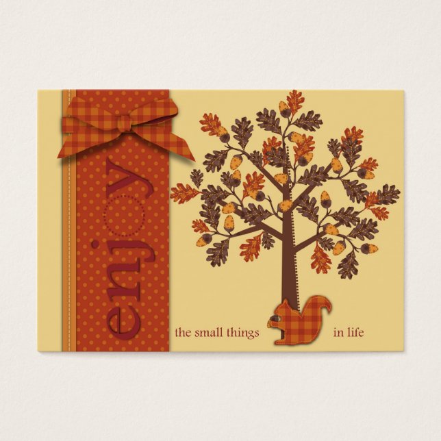Acorn Tree with Squirrel for Thanksgiving (Front)