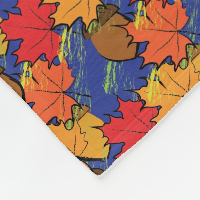 Acorns and leaves I Fleece Blanket (Corner)