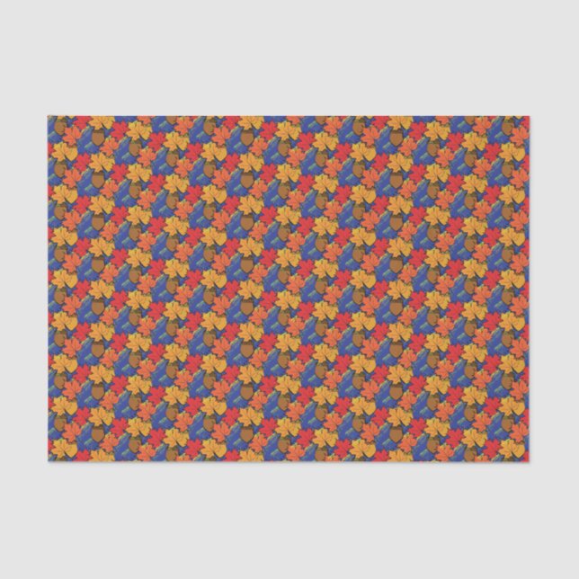 Acorns and leaves I Tissue Paper (Front)