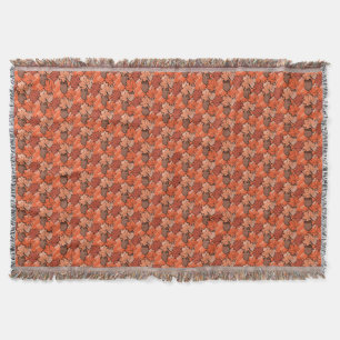 Acorns and leaves II Throw Blanket