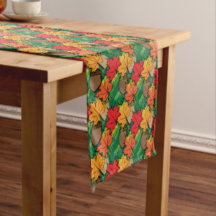 Acorns and leaves III Short Table Runner