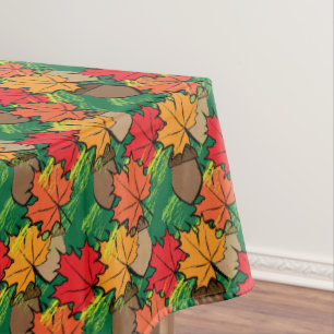 Acorns and leaves III Tablecloth