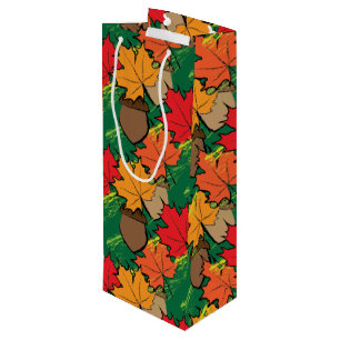 Acorns and leaves III Wine Gift Bag
