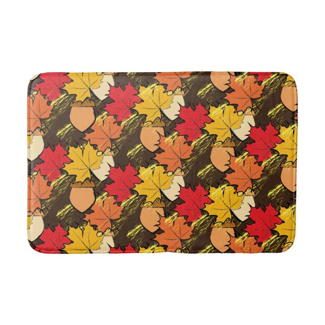 Acorns and leaves IV Bath Mat (Front)
