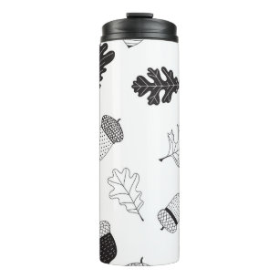 Acorns and leaves thermal tumbler