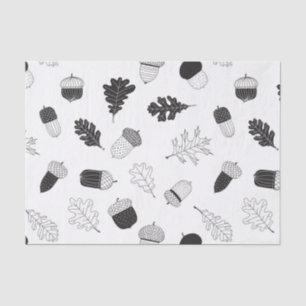 Acorns and leaves tissue paper