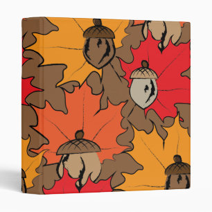 Acorns and leaves V Binder