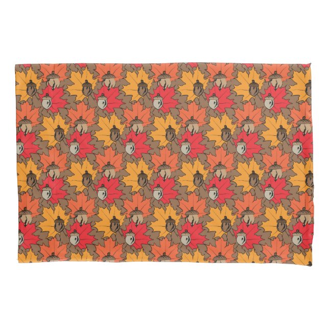Acorns and leaves V Pillowcase (Front)