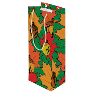 Acorns and leaves VI Wine Gift Bag