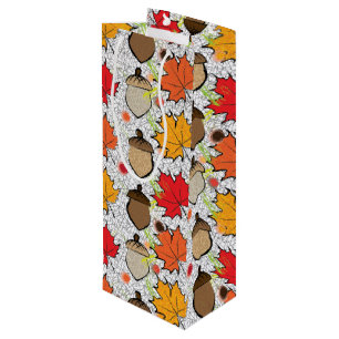 Acorns and leaves VII Wine Gift Bag