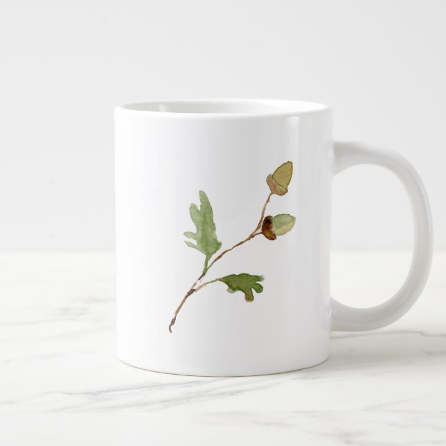 Acorns and Oak Leaves | Large Coffee Mug (Right)