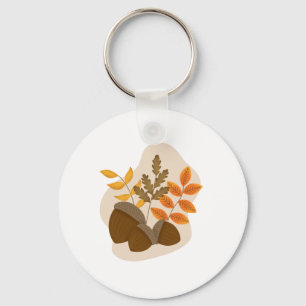 Acorns Autumn Fall Keychain