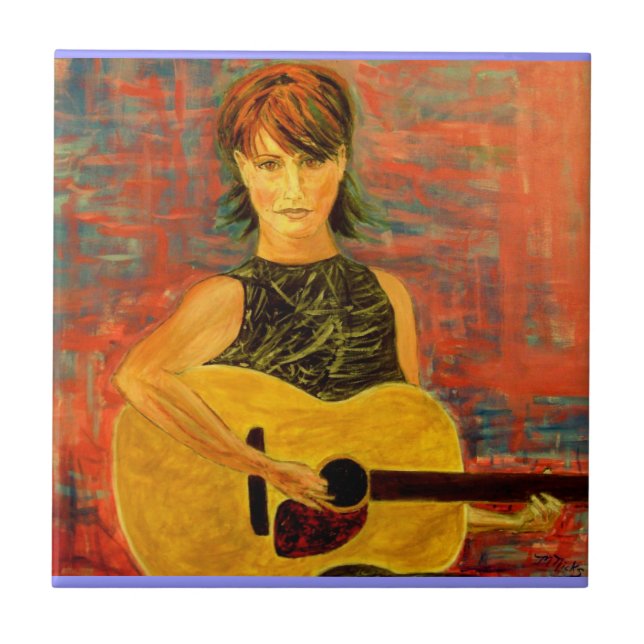 acoustic girl art tile (Front)