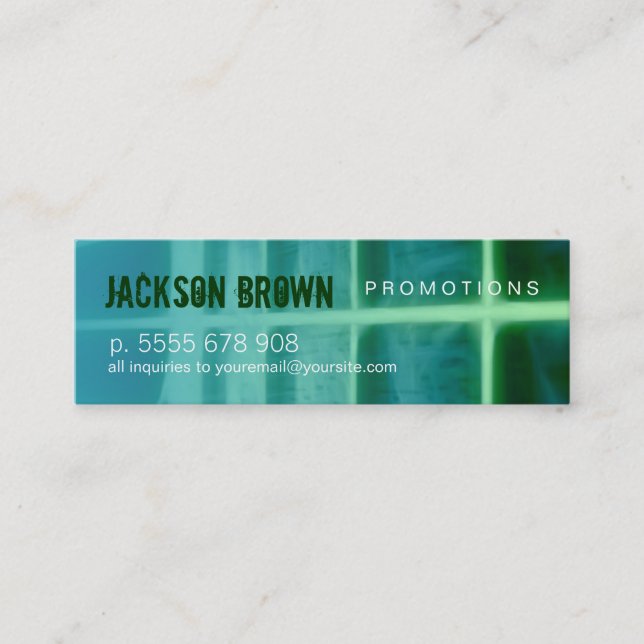Acoustic Green Small Business card (Front)