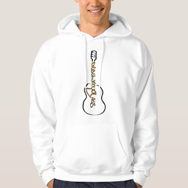 Acoustic Guitar Abstract Logo gold Hoodie (Front)